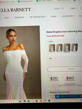 Bella Barnett | Dresses | Gunnhild Lace Deep V Maxi Dress By Bella Barnett  | Poshmark